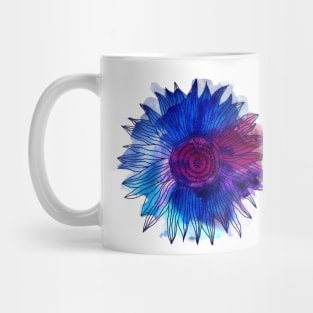 Watercolour and Ink Flower Mandala Mug